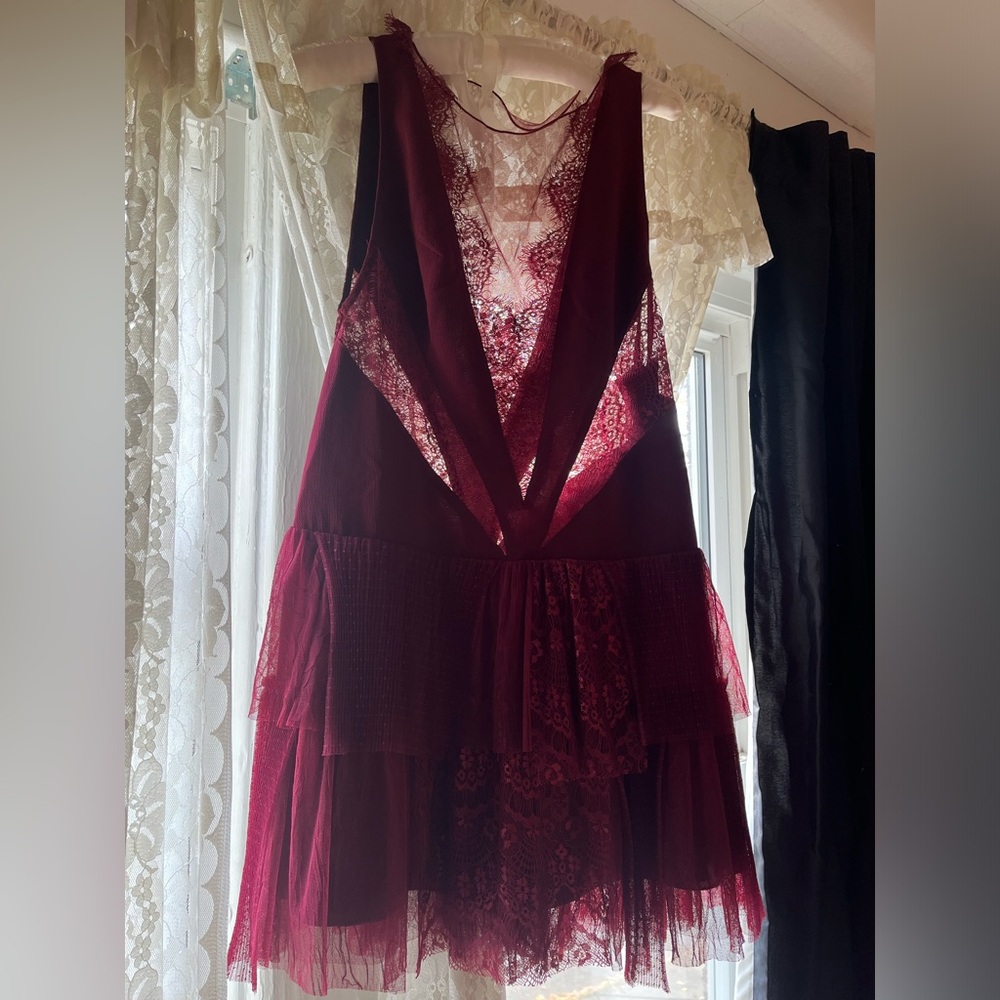 Wine-Colored 1920’s Style Free People Dress